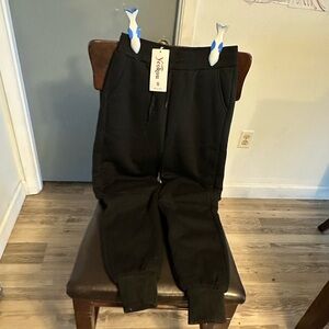 Yoyeu Women's Black Jogger Leggings